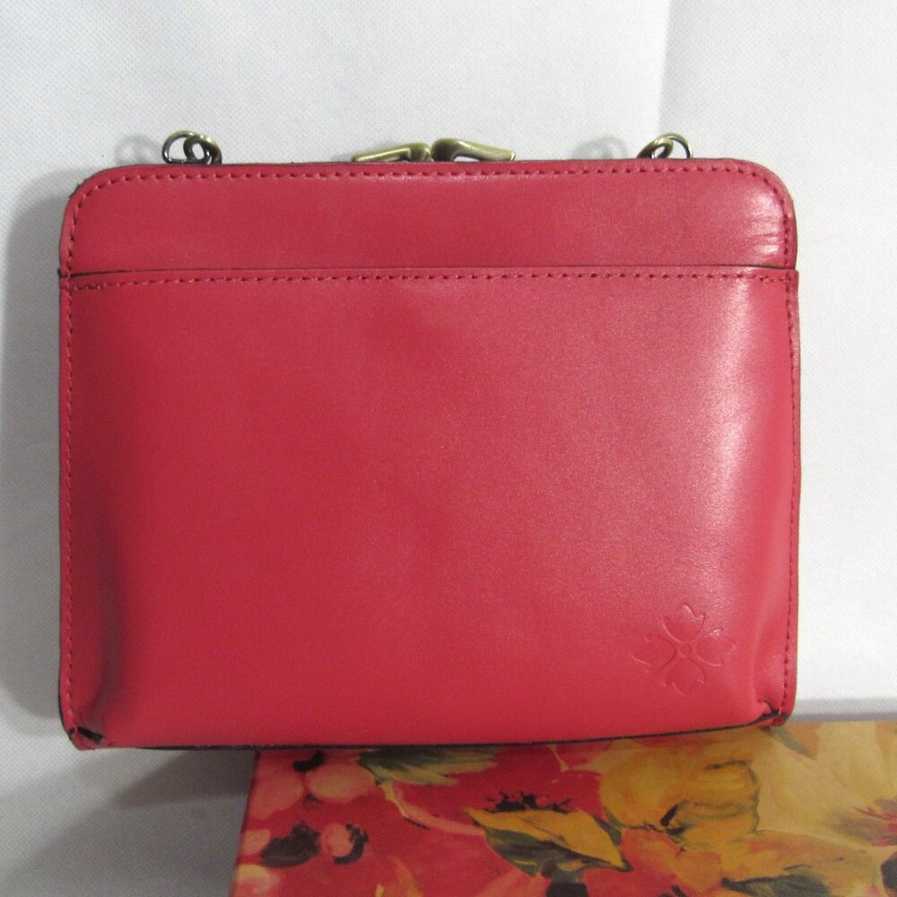 PATRICIA NASH EVANGELINE BAG, FULL GRAIN EMBOSSED LEATHER, PASSION RED, 2 STRAPS - Picture 11 of 13